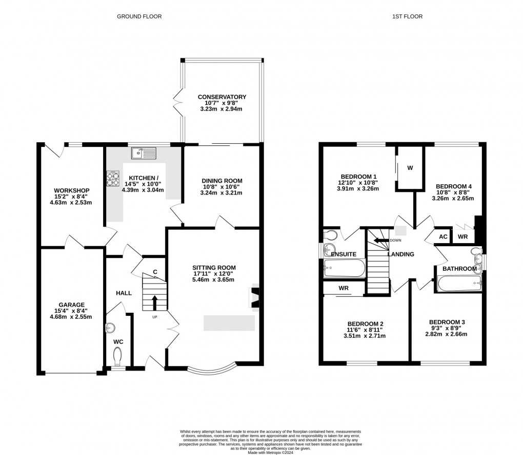 Floorplan for Downs Orchard, Meare