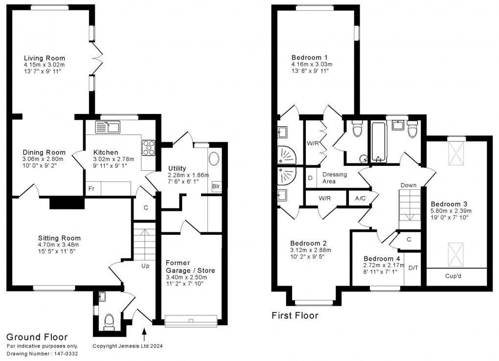 Floorplan for Manor Court, Easton, Wells, Somerset
