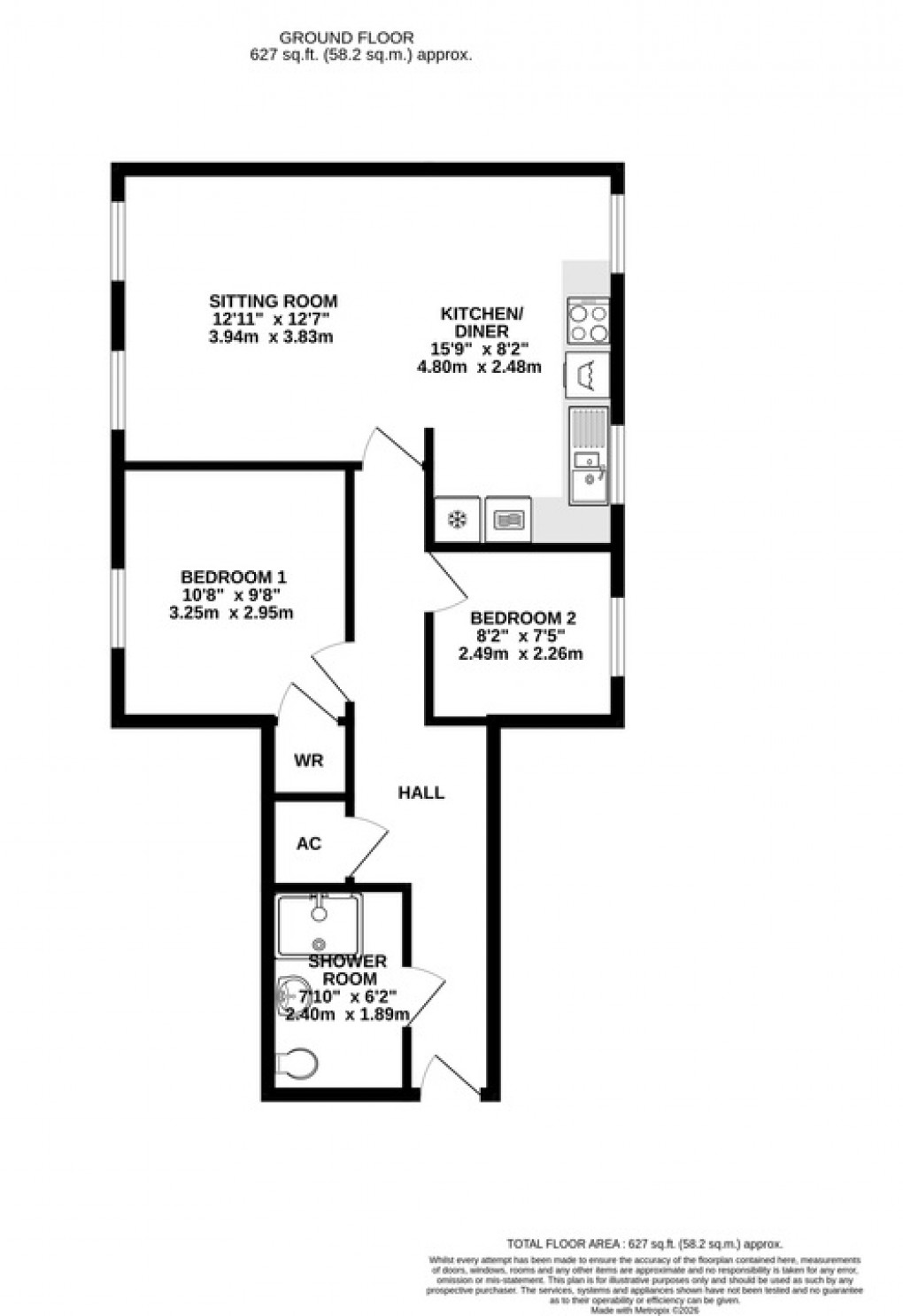 Floorplan for Carlton Court, Wells