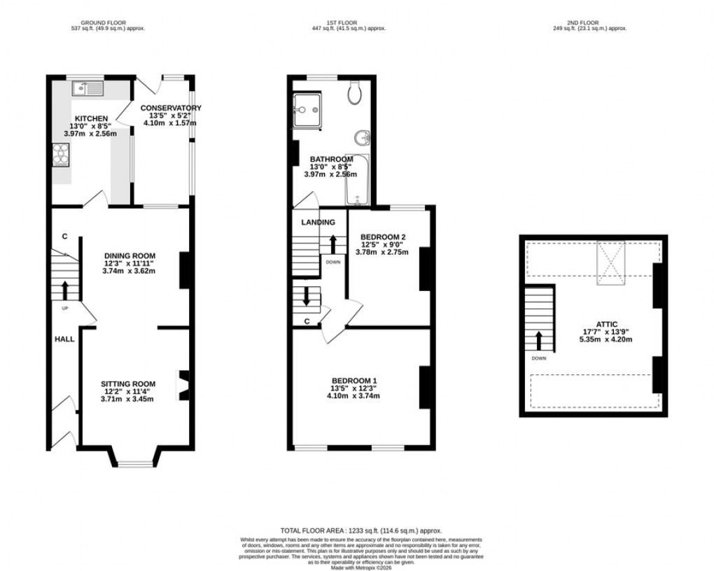 Floorplan for Bath Road, Wells