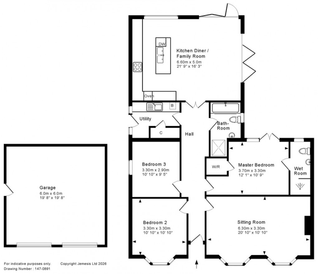 Floorplan for Wells Road, Wookey Hole