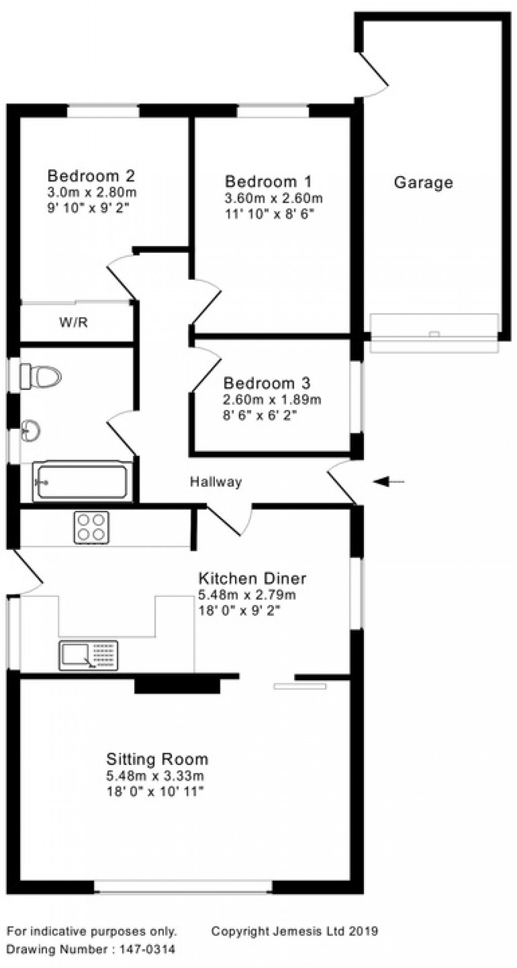 Floorplan for Mullins Close, WELLS