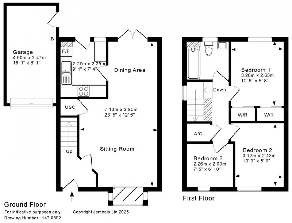 Floorplan for Beech Avenue, Shepton Mallet
