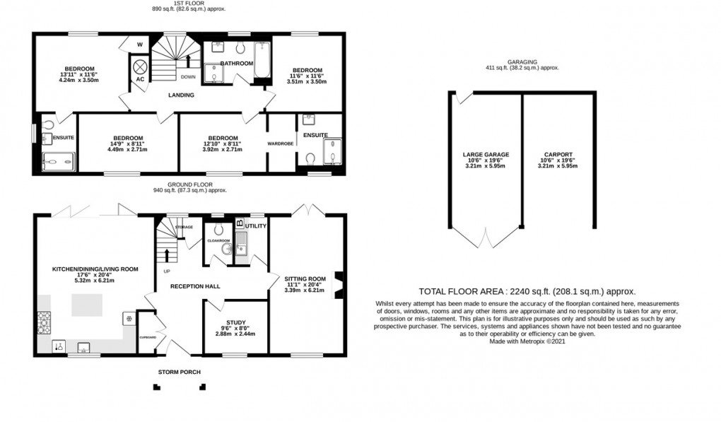 Floorplan for Luns Close, Keinton Mandeville
