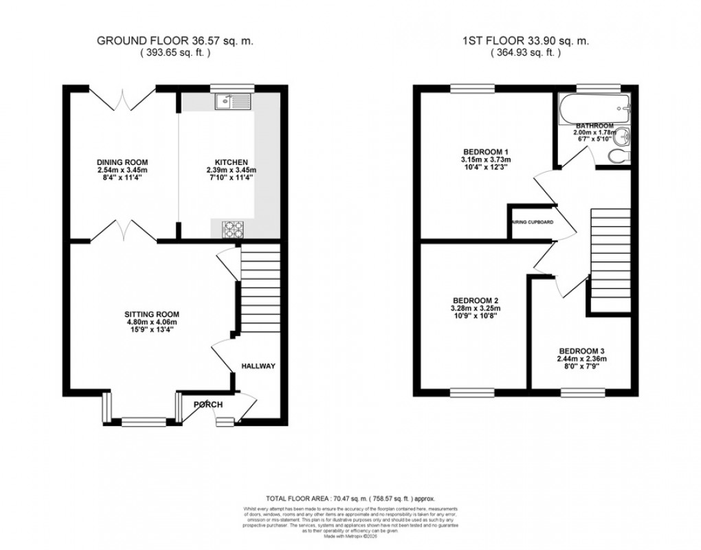 Floorplan for Bere Lane, Glastonbury