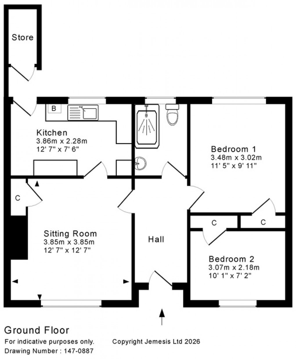 Floorplan for Mason Way, Shepton Mallet