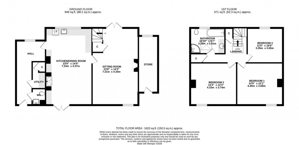Floorplan for Upton, Langport