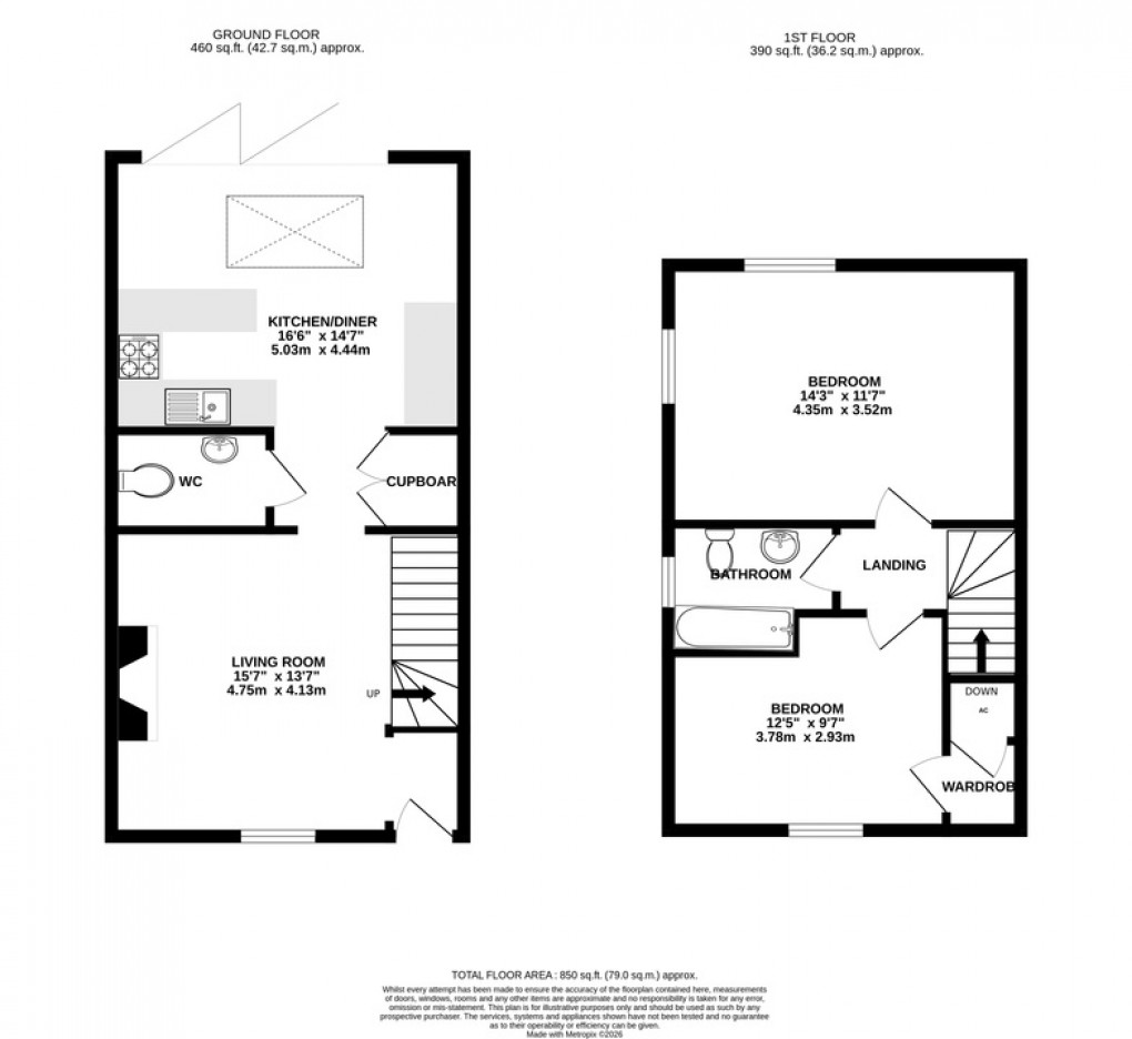 Floorplan for High Street, Keinton Mandeville