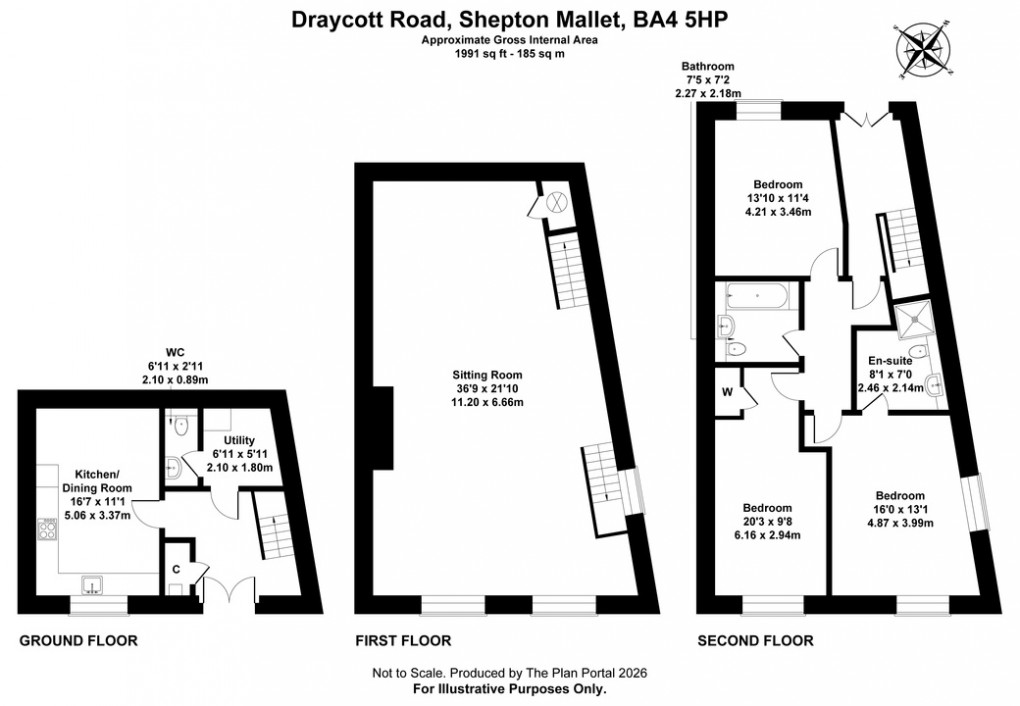Floorplan for Draycott Road, Shepton Mallet
