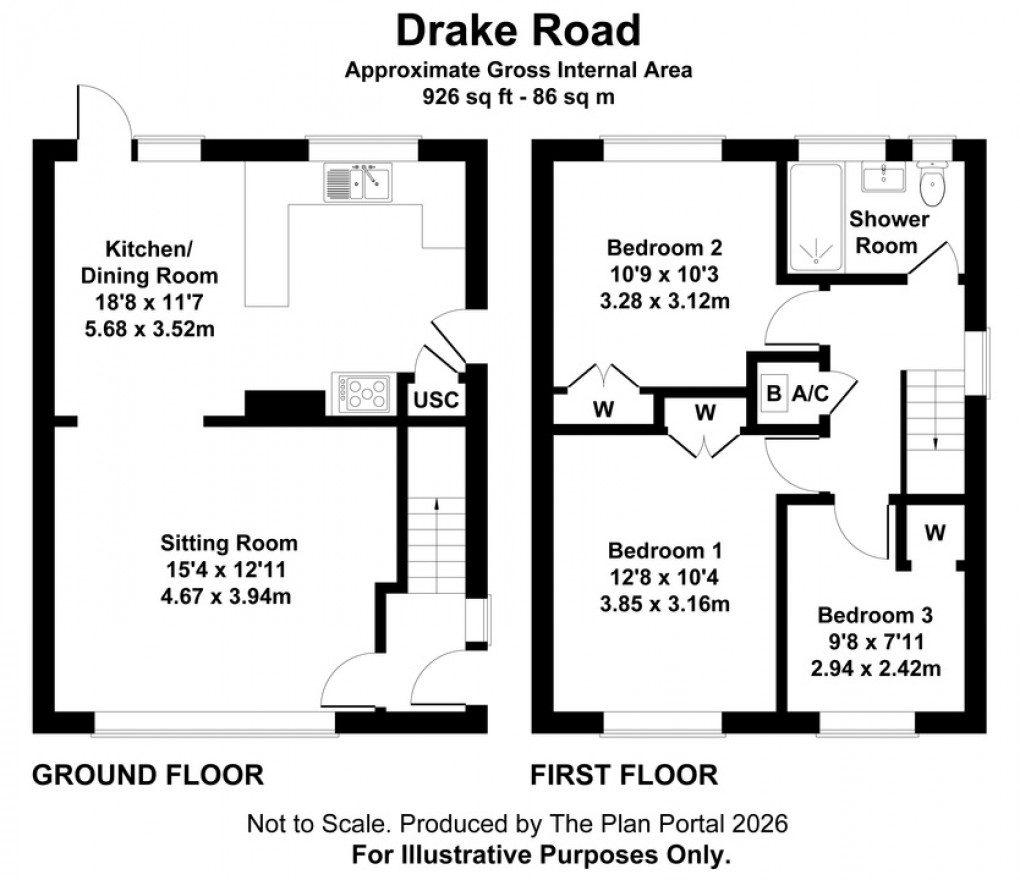 Floorplan for Drake Road, Wells
