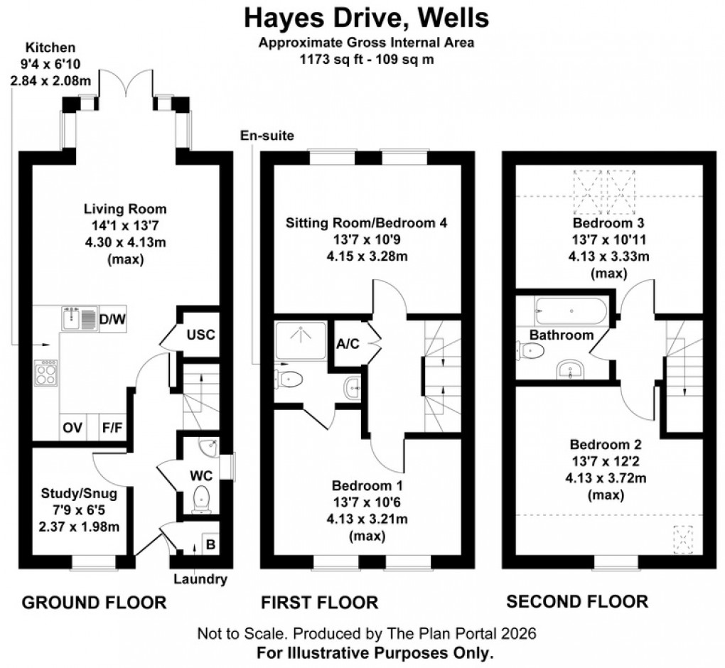 Floorplan for Hayes Drive, Wells