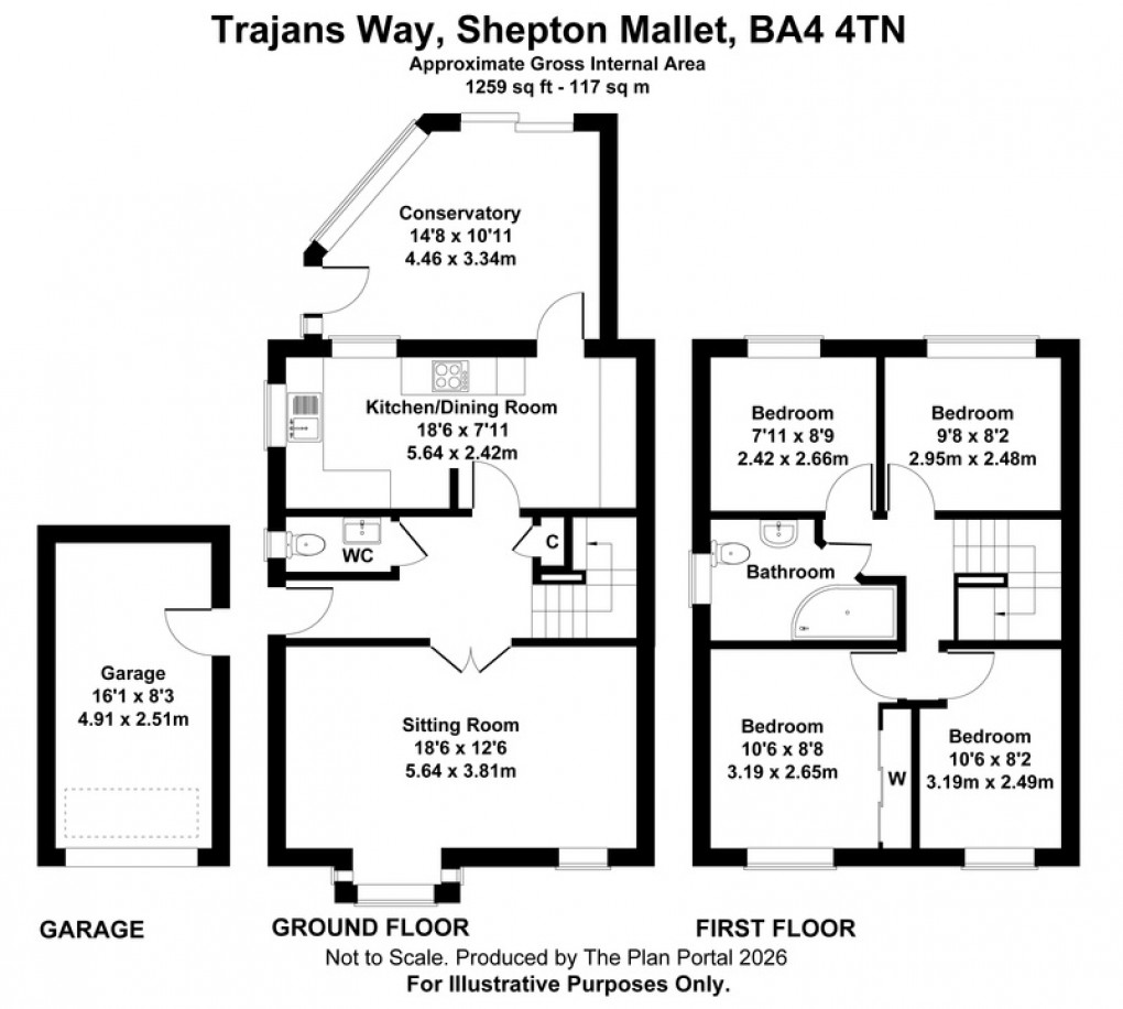 Floorplan for Trajans Way, Shepton Mallet