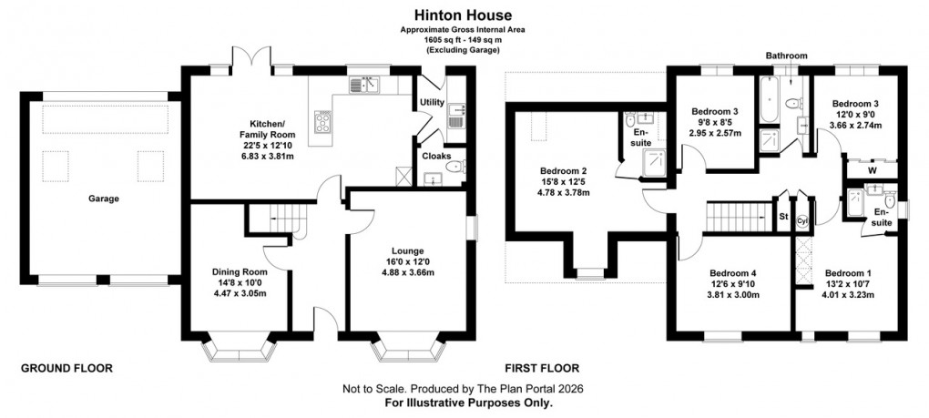 Floorplan for Old Wells Road, Glastonbury