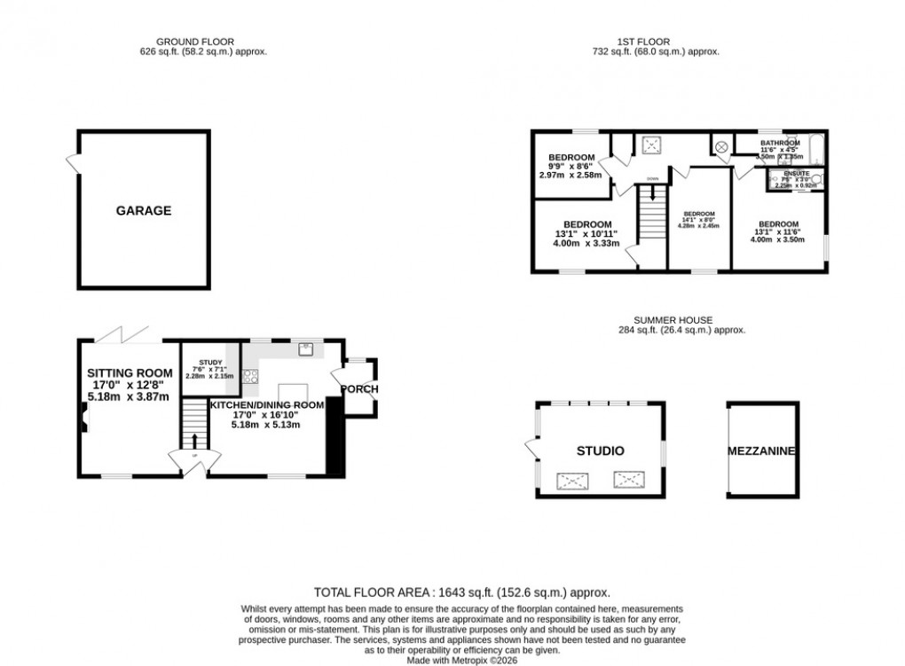 Floorplan for Westwood Drove Cottage, Somerton