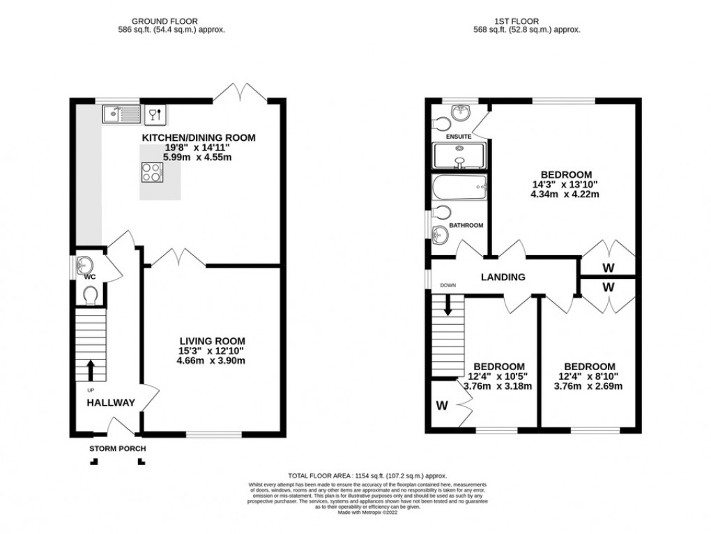 Floorplan for Oak Crescent, Walton