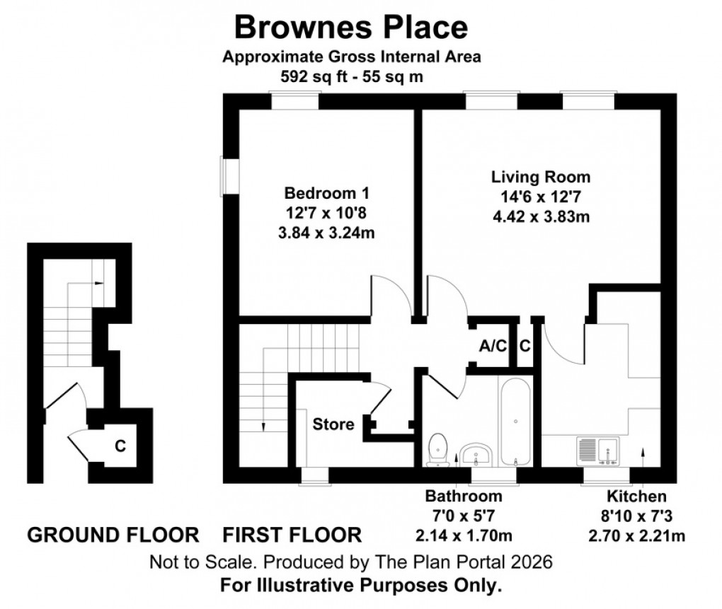 Floorplan for Brownes Place, Wells
