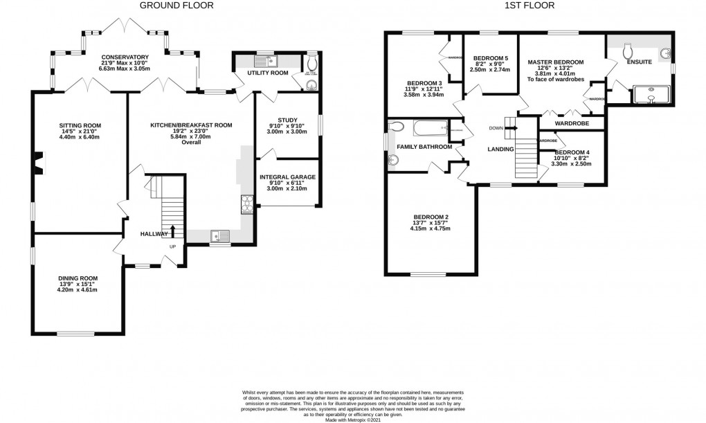 Floorplan for Coppard House Back Lane, Westhay, Somerset