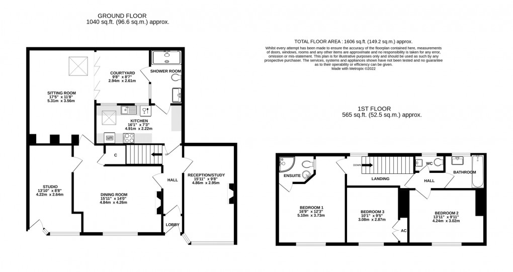Floorplan for Benedict House 4 Benedict Street, Glastonbury, Somerset
