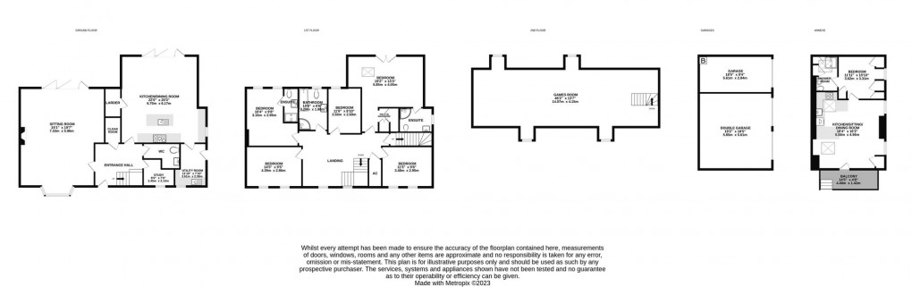 Floorplan for Woodlands House, Havyatt, Glastonbury, Somerset