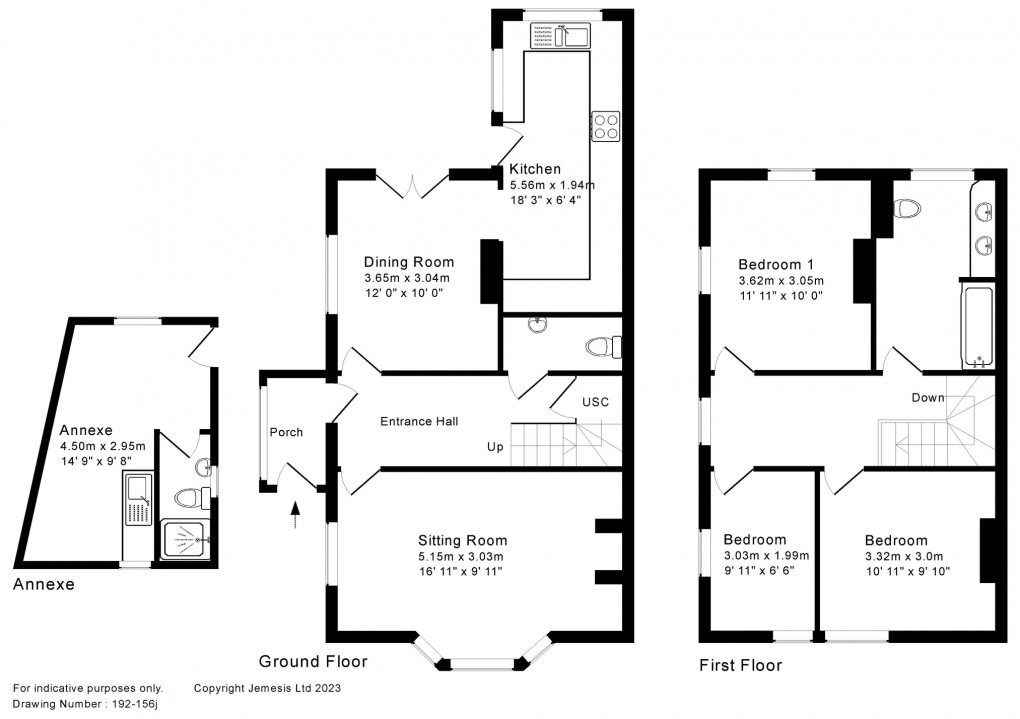 Floorplan for Fairfield Gardens, Glastonbury, Somerset