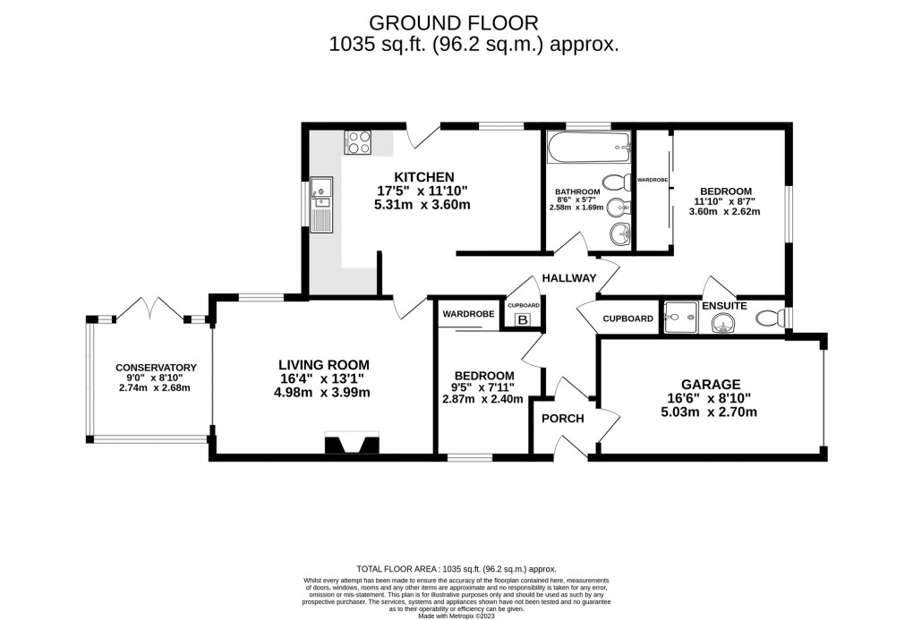 Floorplan for Belvedere Grange, Somerton