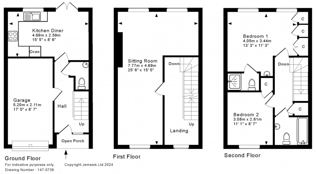 Floorplan for Carlton Mews, Wells