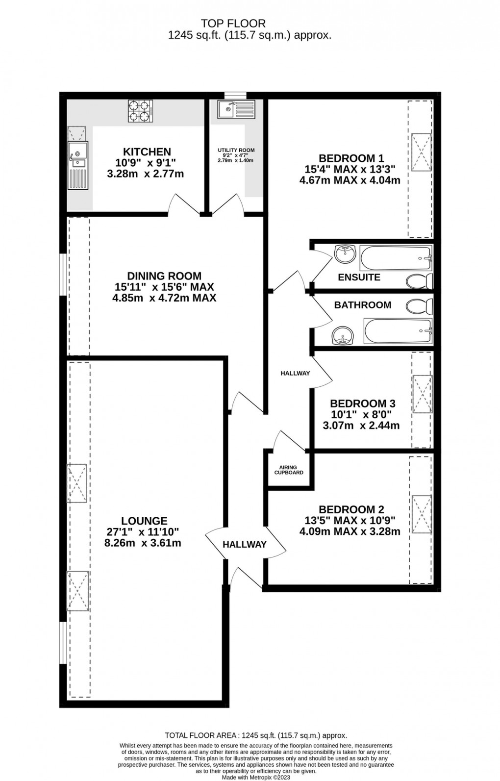 Floorplan for Meadow Court, Ashcott