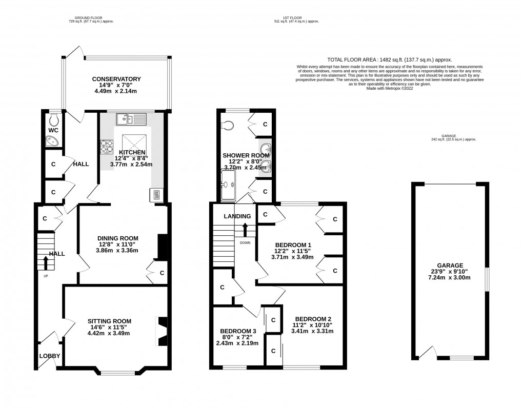 Floorplan for Orchard Road, Street, Somerset