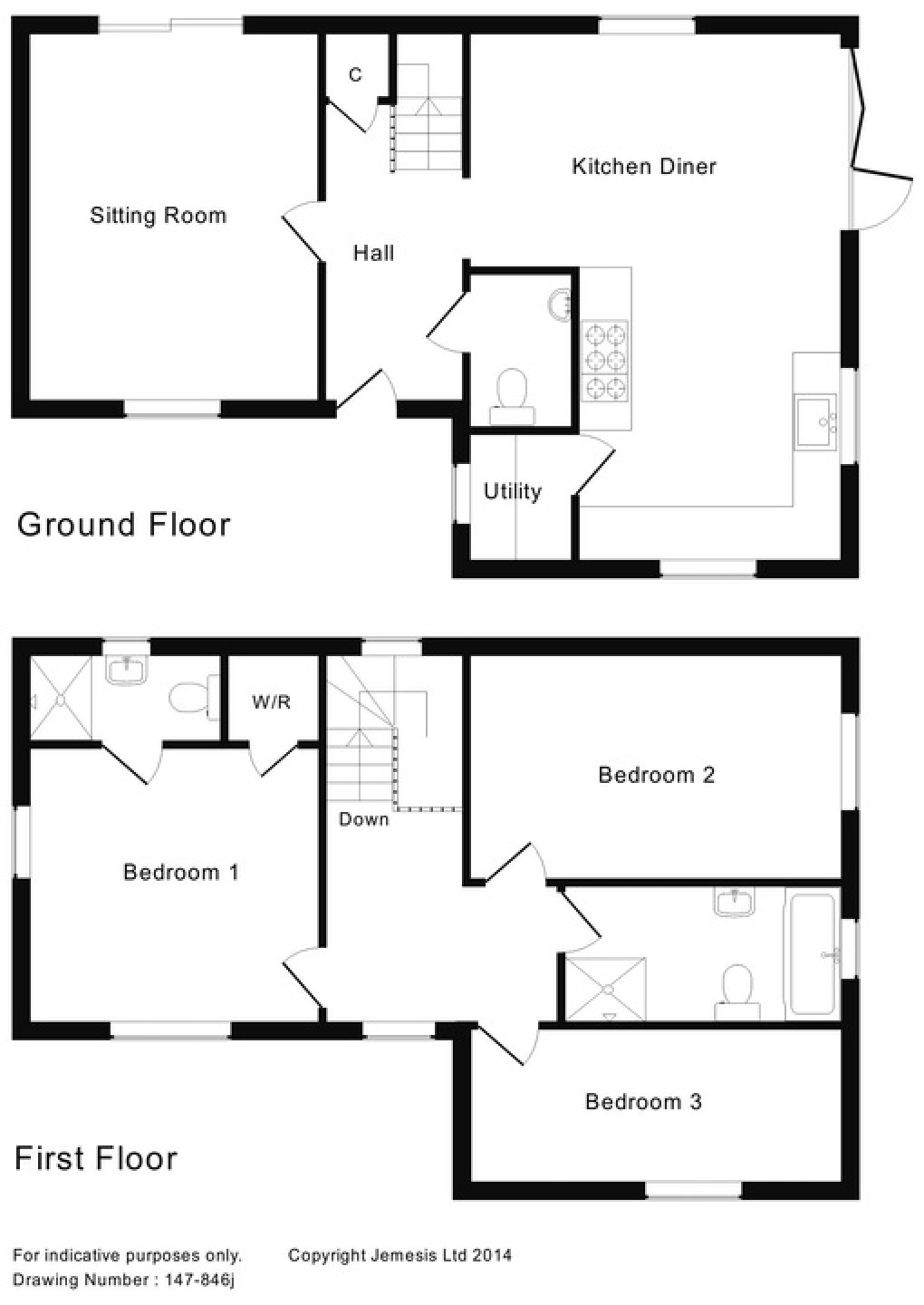 Floorplan for The Garden House School Hill, Wookey Hole, Wells, Somerset