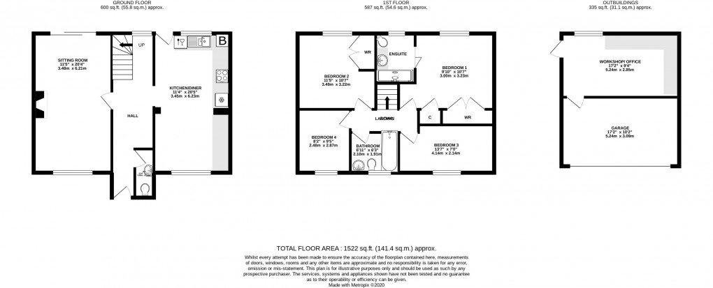 Floorplan for Meadow View Bath Road, Ashcott, Bridgwater, Somerset