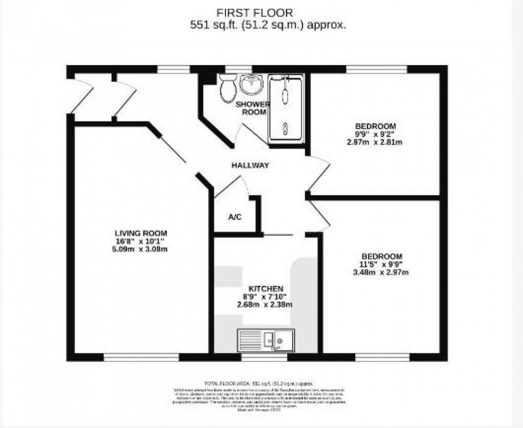 Floorplan for Somerton Court Strode Road, Street, Somerset