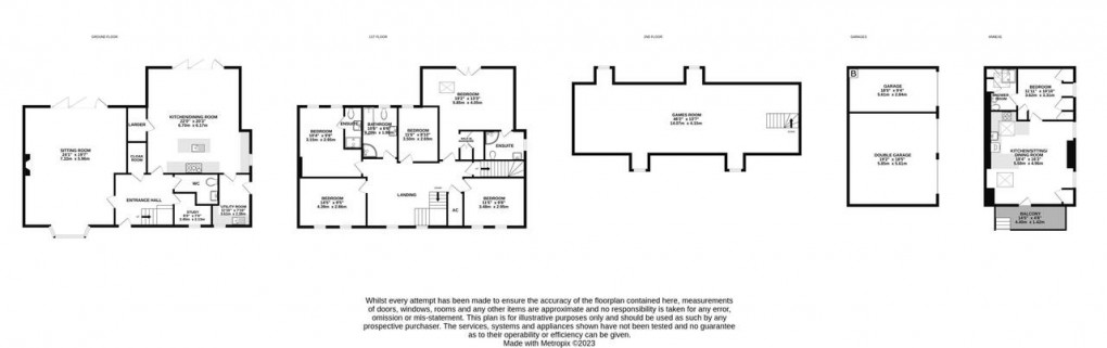 Floorplan for Woodlands House, Havyatt, Glastonbury, Somerset