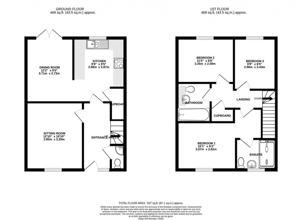 Floorplan for Bligh Bond Road, Glastonbury