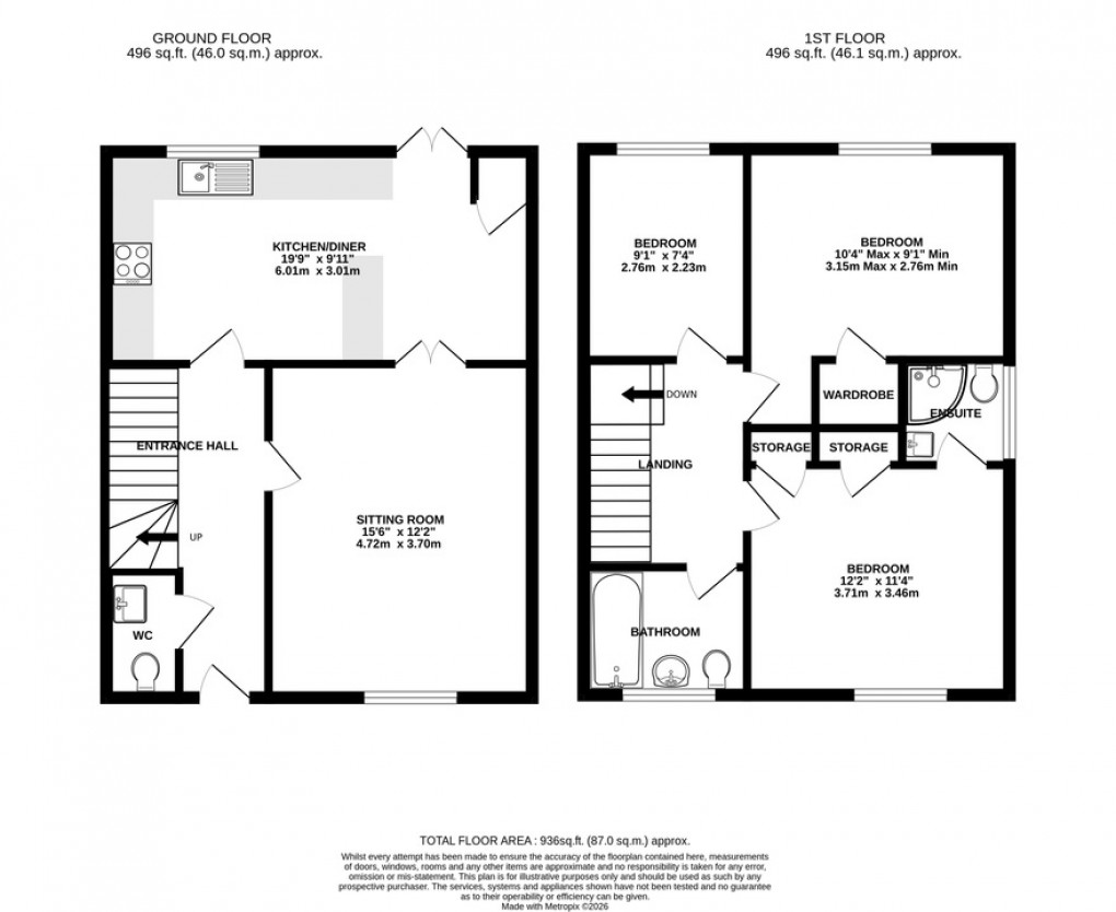 Floorplan for The Levels, Meare, Glastonbury, Somerset