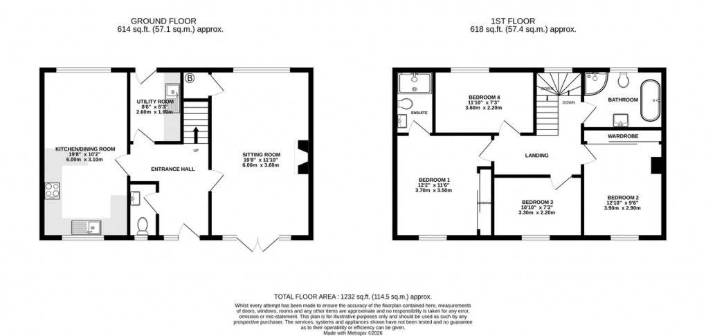 Floorplan for Church Path, Meare