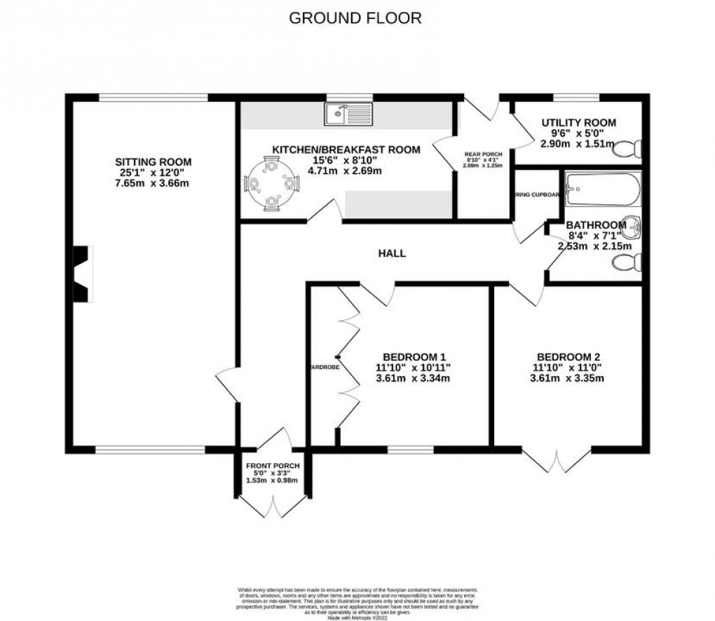 Floorplan for The Roman Way, Glastonbury