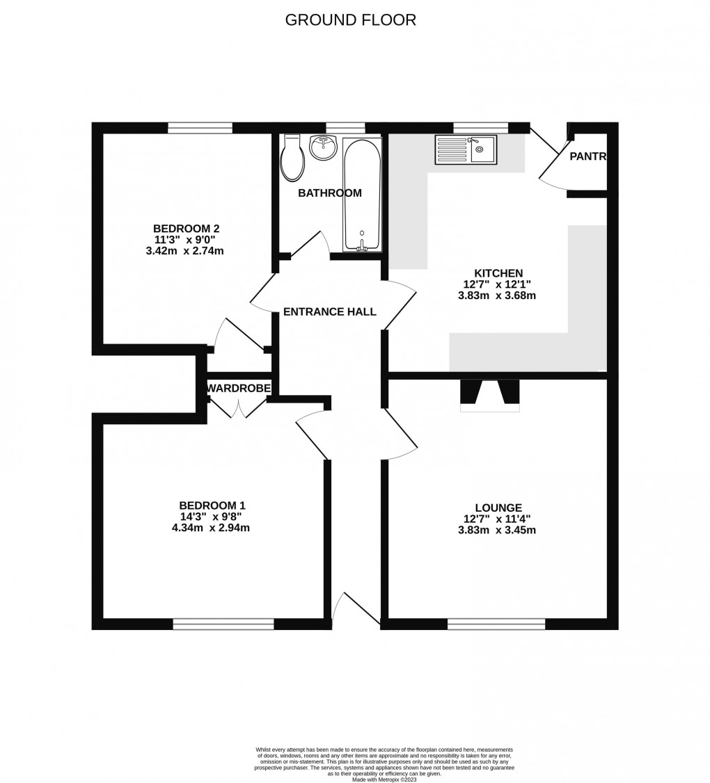 Floorplan for Tor View Avenue, Glastonbury, Somerset