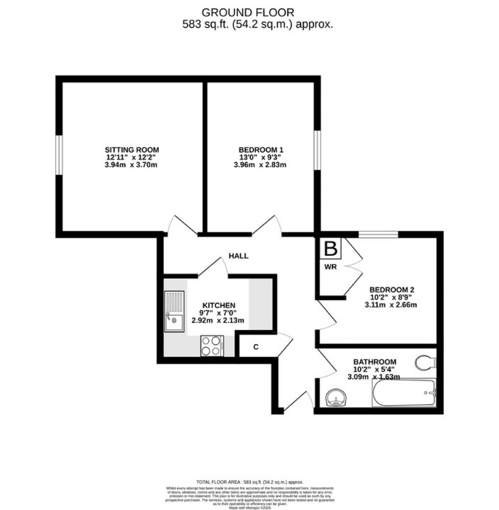 Floorplan for South Horrington, Nr Wells