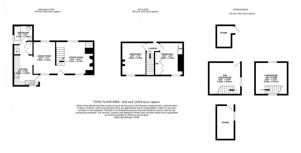 Floorplan for The Folly, Chewton Mendip
