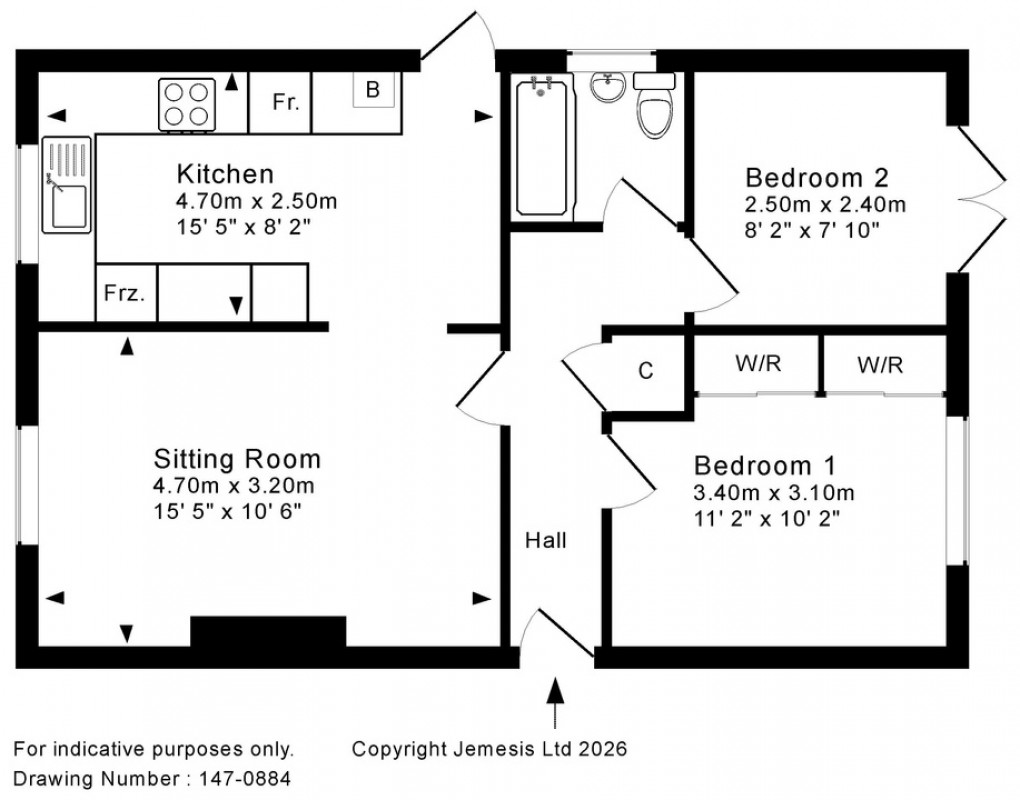 Floorplan for Harters Hill Lane, Coxley