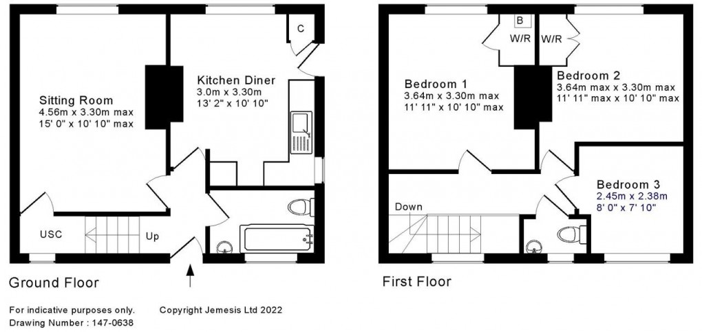 Floorplan for Burcott Road, Wells, Somerset