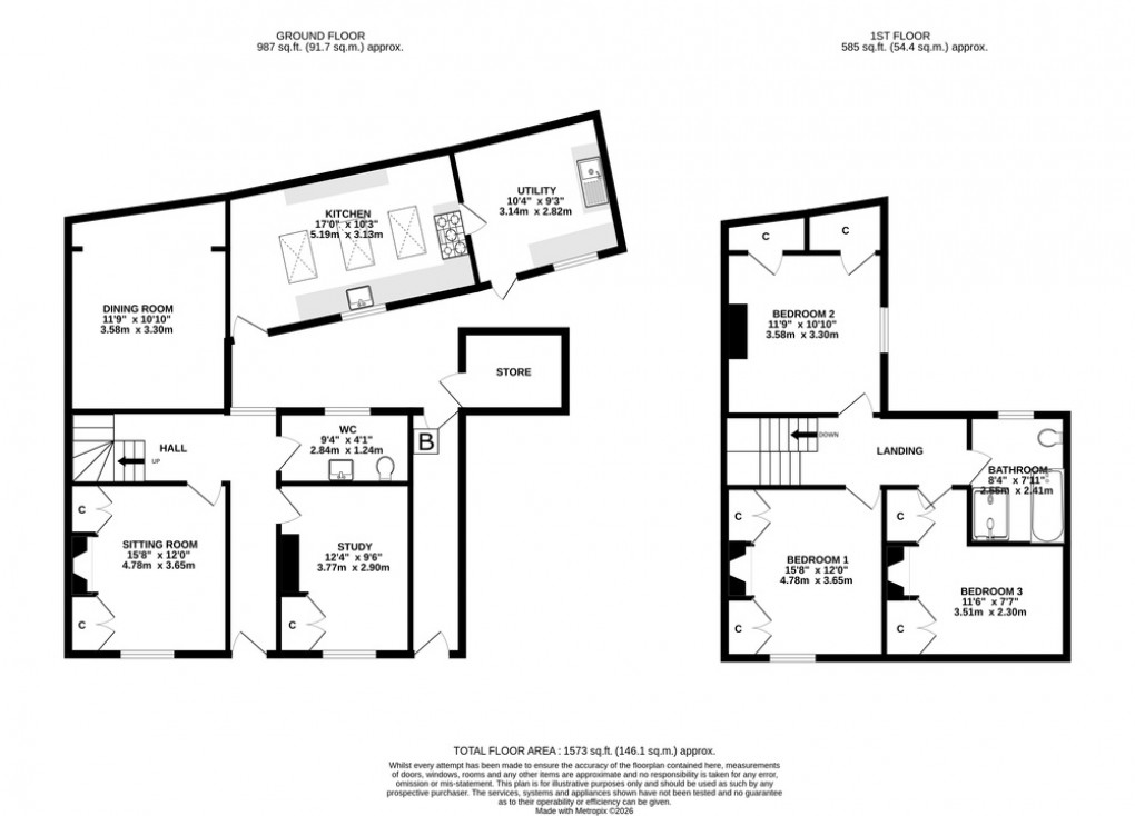 Floorplan for Market Place, Wells