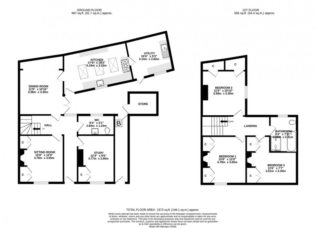 Floorplan for Market Place, Wells