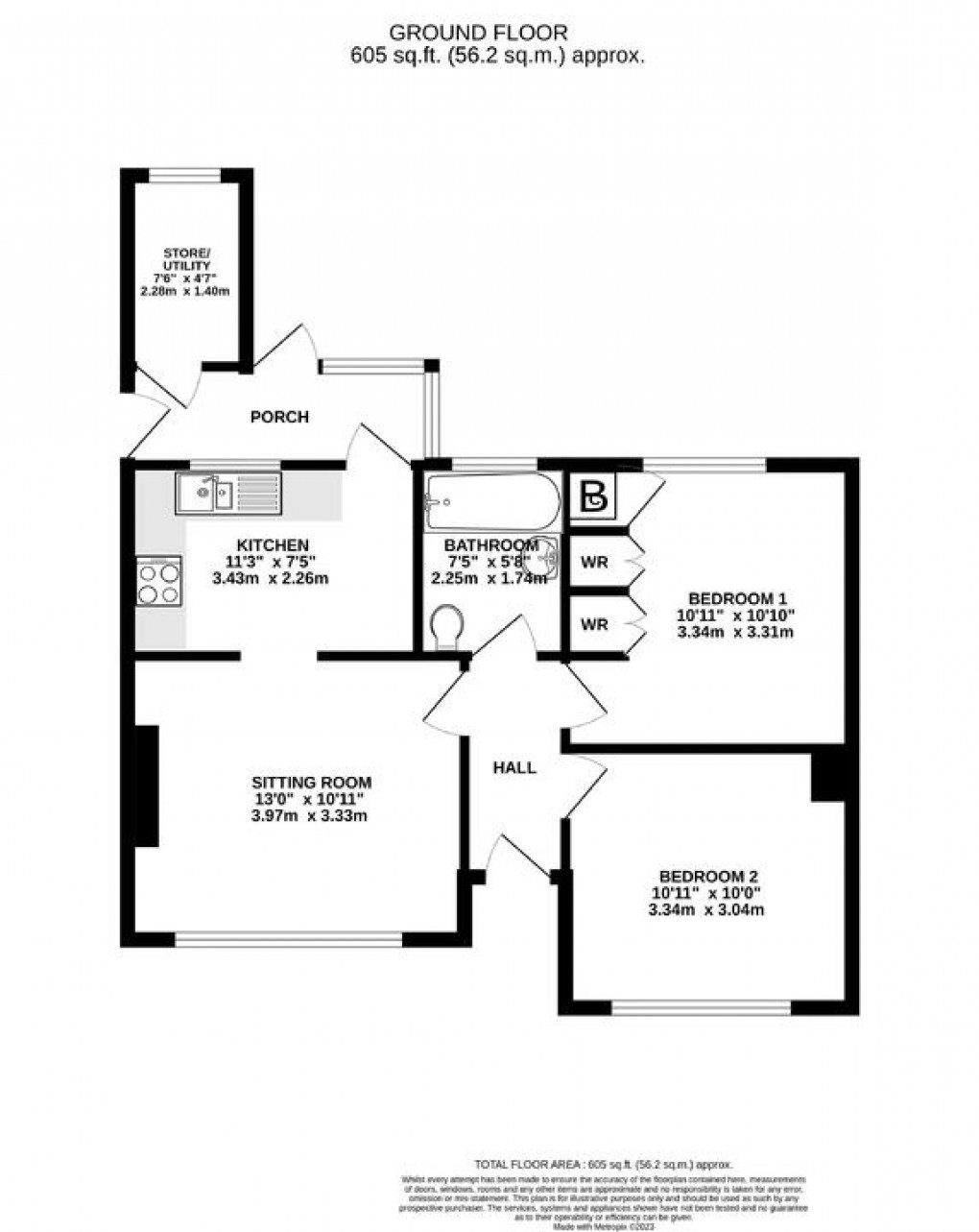 Floorplan for Welsford Avenue, Wells