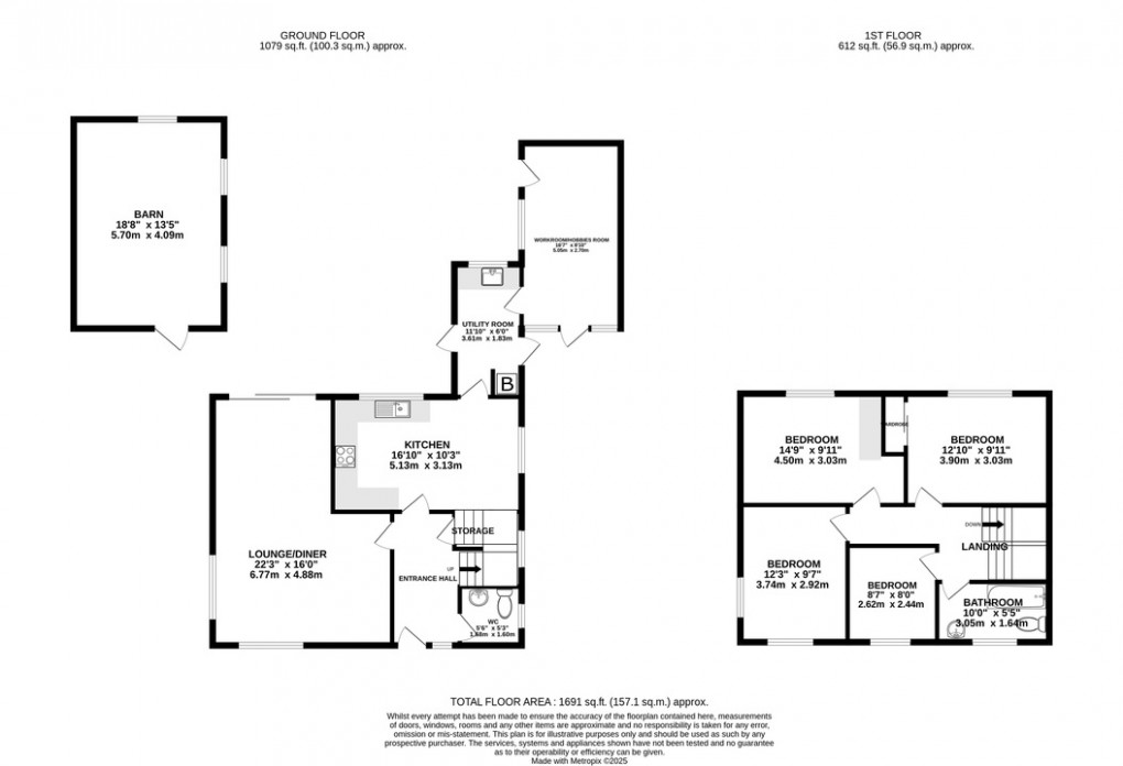 Floorplan for Compton Street, Compton Dundon