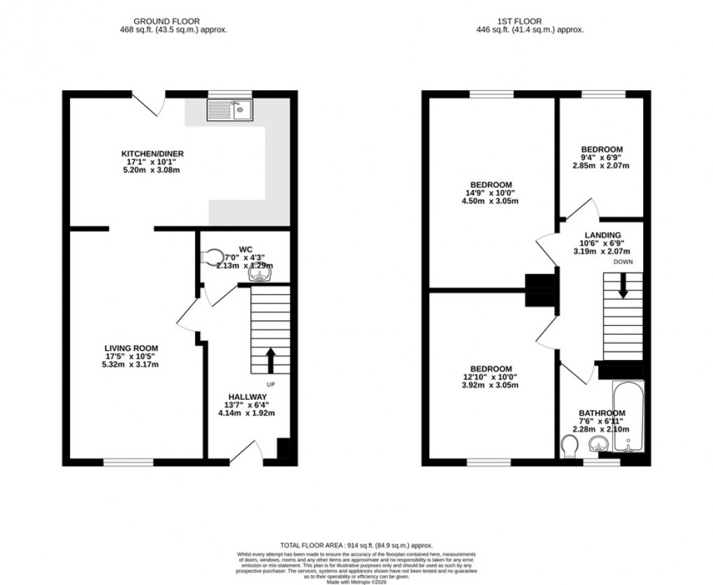 Floorplan for Russet Road, Somerton