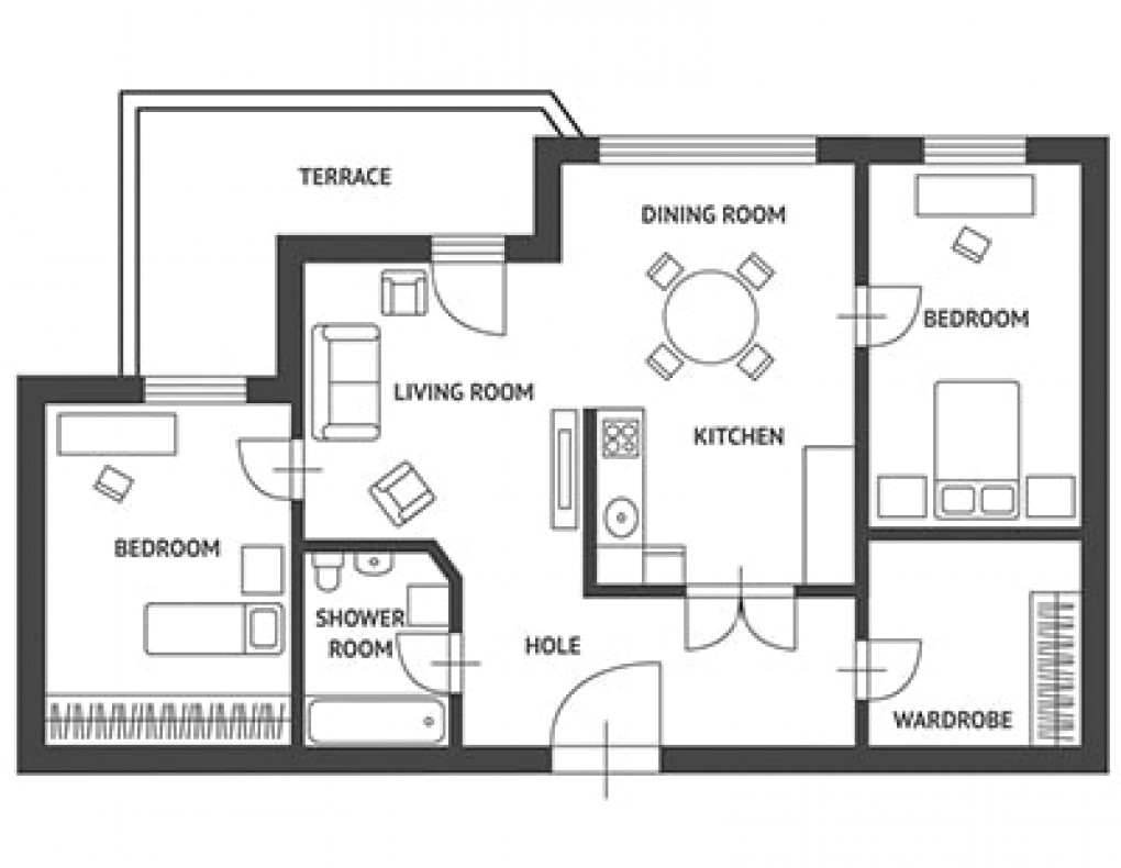 Floorplan for Northbrook Road, Shapwick, Bridgwater, Somerset