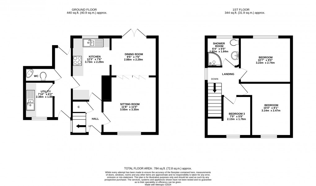 Floorplan for Portland Road, Street, Somerset