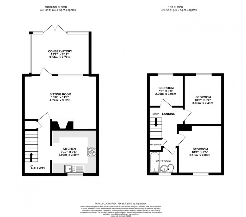 Floorplan for Orchard Road, Somerton