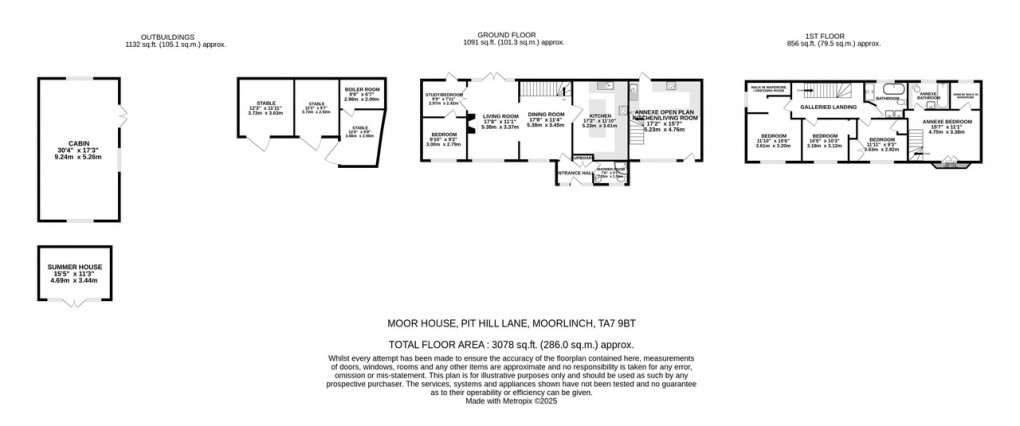 Floorplan for Pit Hill Lane, Moorlinch
